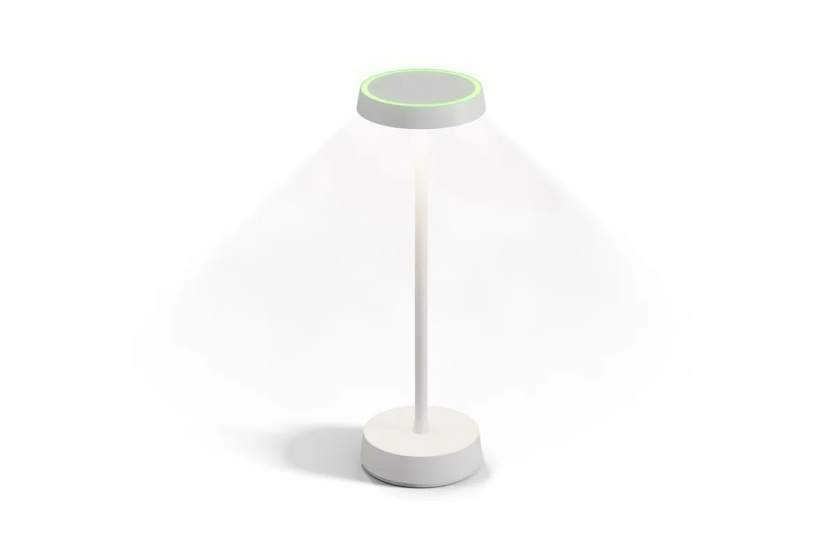 Loxone Table Lamp Air con anello di stato e cono di luce